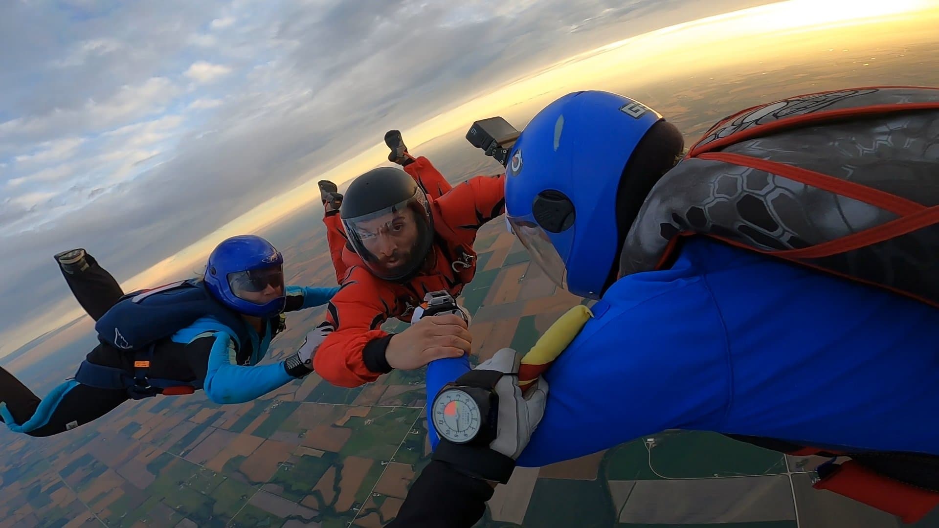 An aerial view of the Skydive K-State drop zone at Abilene Municipal Airport